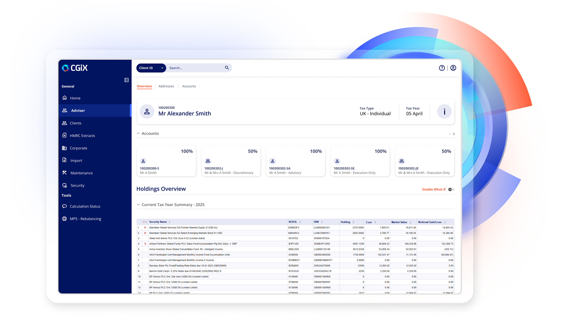 CGIX user interface